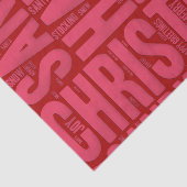 ピンクと赤のクリスマスワードアート 薄葉紙 (詳細)