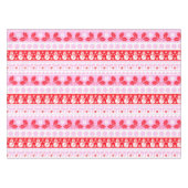 ピンクと赤のクリスマス醜いセーター編み模様 テーブルクロス (正面(横))