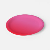 ピンクと赤のグラデーション ペーパープレート (アングル)