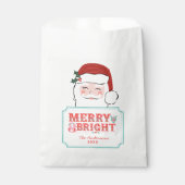 ピンクと赤のサンタ | メリー明るい フェイバーバッグ (正面)