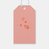 ピンクと赤のスケッチありがとうバチェロレッテ ギフトタグ (裏面)