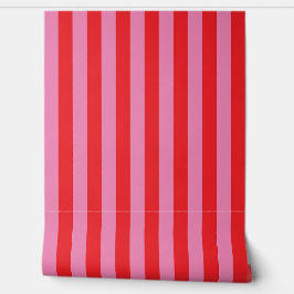 ピンクと赤のストライプ 壁紙