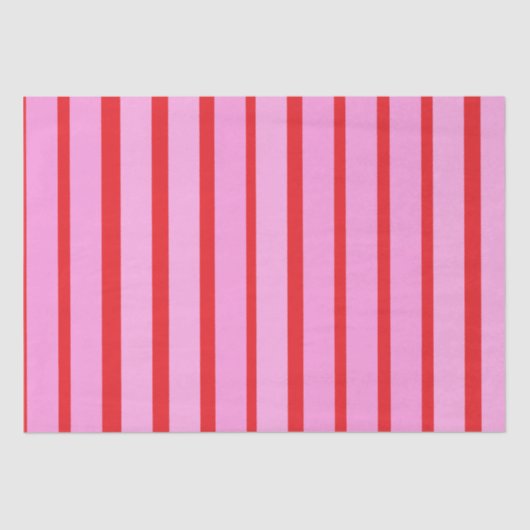 ピンクと赤のストライプ 薄葉紙 (正面)