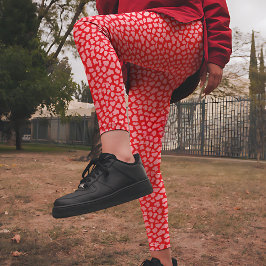 ピンクと赤のタイガープリント レギンス