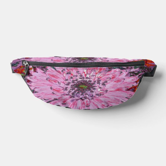 ピンクと赤のダリアの花 ファニーパック (レイダウン)
