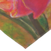 ピンクと赤のチューリップ配置 テーブルクロス (アングル)