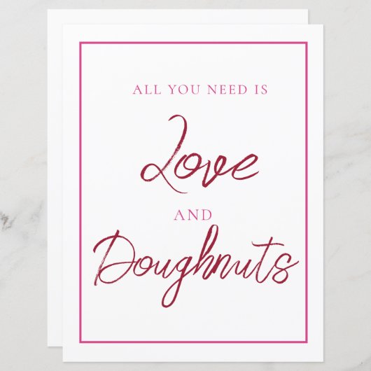 ピンクと赤のドーナツサイン (正面/裏面)