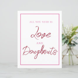 ピンクと赤のドーナツサイン