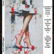 ピンクと赤のハイヒールを履いた女性の脚のEN5Rデコパージュ