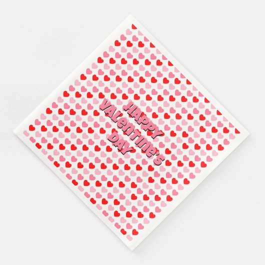 ピンクと赤のハッピーバレンタインデーハートパターン (コーナー)