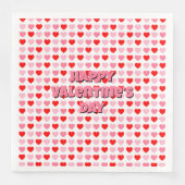 ピンクと赤のハッピーバレンタインデーハートパターン (正面)