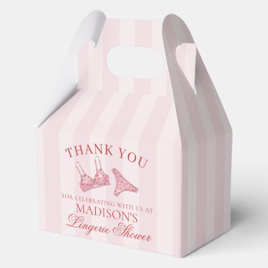 ピンクと赤のハートの下着シャワーパーティー ガブル フェイバーボックス (正面)