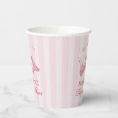 ピンクと赤のハートの下着シャワーパーティー 紙コップ (左)