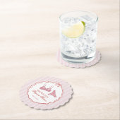 ピンクと赤のハートの下着シャワー パンティー パーティー ペーパーコースター (インサイチュ)