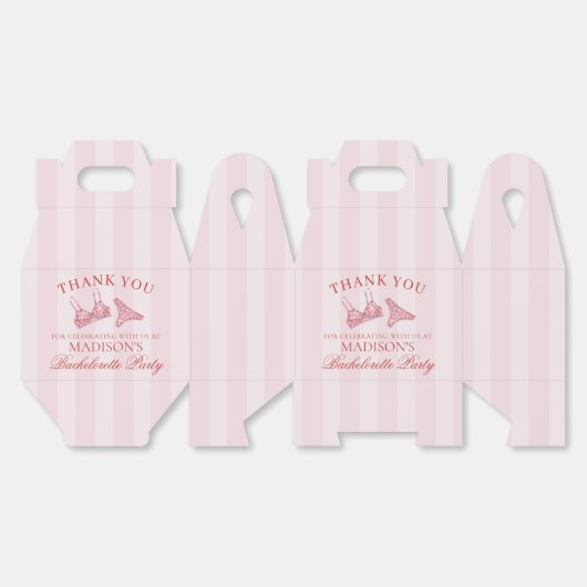 ピンクと赤のハートの下着 バチェロレッテパーティー ガブル フェイバーボックス (見開き)