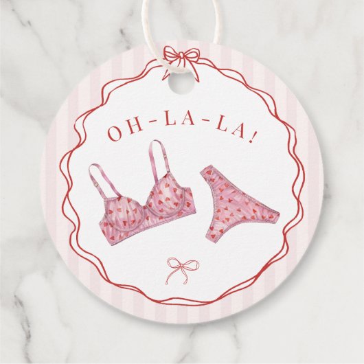 ピンクと赤のハートの下着 バチェロレッテパーティー フェイバータグ (裏面)