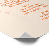 ピンクと赤のバチェロレット週末の旅程の標識 ポスター (角)