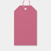 ピンクと赤のバラの水彩 フラワーブライダルシャワー ギフトタグ (裏面)