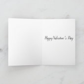 ピンクと赤のバラの花束 バレンタイン カード (内部)