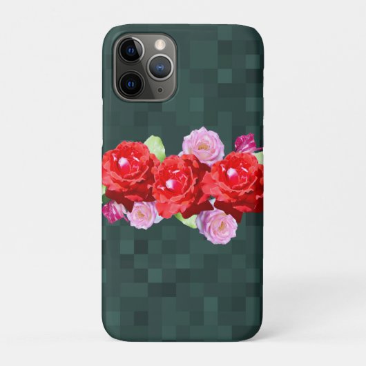ピンクと赤のバラの花輪。 Case-Mate iPhoneケース (裏)