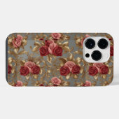 ピンクと赤のバラのiPhone / iPadケース iPhoneケース (裏面横)