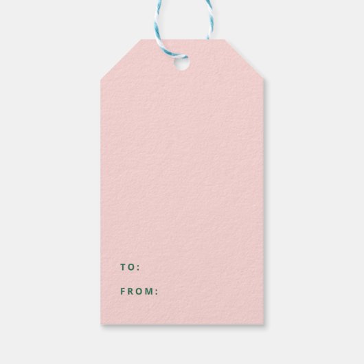 ピンクと赤のバレンタインデーハート ギフトタグ (裏面)