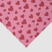 ピンクと赤のバレンタイン愛のハートデコページ 薄葉紙 (詳細)