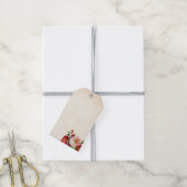 ピンクと赤のフローラカスタムジュエリー表示つるラベル ギフトタグ (より糸付き)