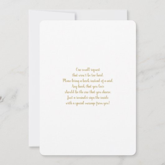 ピンクと赤のフローラベビーシャワーガール招待状 招待状 (裏面)