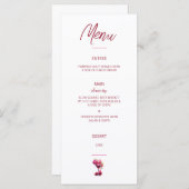 ピンクと赤のブランチと泡立ちメニュー メニュー (正面/裏面)