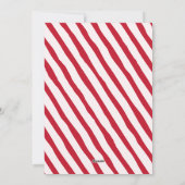 ピンクと赤のポップなストライプのホリデー写真 シーズンカード (裏面)