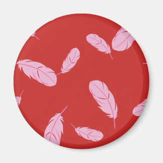 ピンクと赤のマグネット – 羽根 マグネット