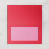 ピンクと赤のミニマモダンリスト プレイスカード (外部開封)