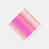 ピンクと赤のモザイク スタンダードカクテルナプキン (角)