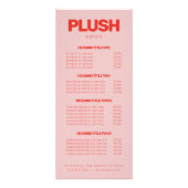 **ピンクと赤のモダンビジネスカスタムサロン** ラックカード (正面)