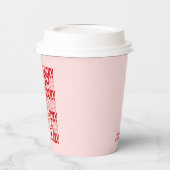 ピンクと赤のラッキーなバチェロレッテパーティーカップ 紙コップ (左)