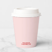 ピンクと赤のラッキーなバチェロレッテパーティーカップ 紙コップ (裏面)