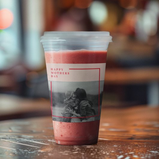 ピンクと赤の写真母の日の贈り物 アクリルタンブラー