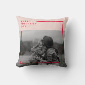 ピンクと赤の写真母の日の贈り物 クッション (正面)