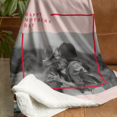 ピンクと赤の写真母の日の贈り物 シェルパブランケット