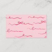 ピンクと赤の手の波打ちキス数 エンクロージャーカード (裏面)