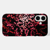 ピンクと赤の抽象的な飛沫模様 Case-Mate iPhoneケース (裏面 (横))