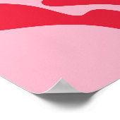 ピンクと赤の抽象芸術マティスコーラルコースト ポスター (角)