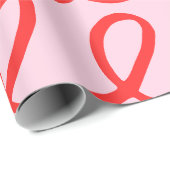 ピンクと赤の抽象芸術ラッピング紙 ラッピングペーパー (ロールコーナー)