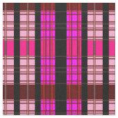 ピンクと赤の格子模様 ファブリック (クローズアップ)