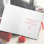 ピンクと赤の水の色のハートバレンタインデー カード