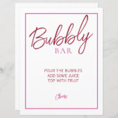 ピンクと赤の泡状バー標識 (正面/裏面)