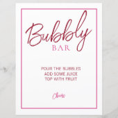 ピンクと赤の泡状バー標識 (正面)