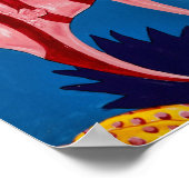 ピンクと赤の熱帯魚 ポスター (角)