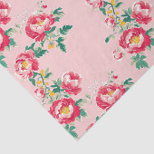 ピンクと赤の牡丹チノイスリーフローラ 薄葉紙 (詳細)